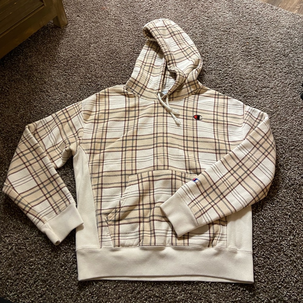 Champion plaid sweatshirt hoodie 🍁